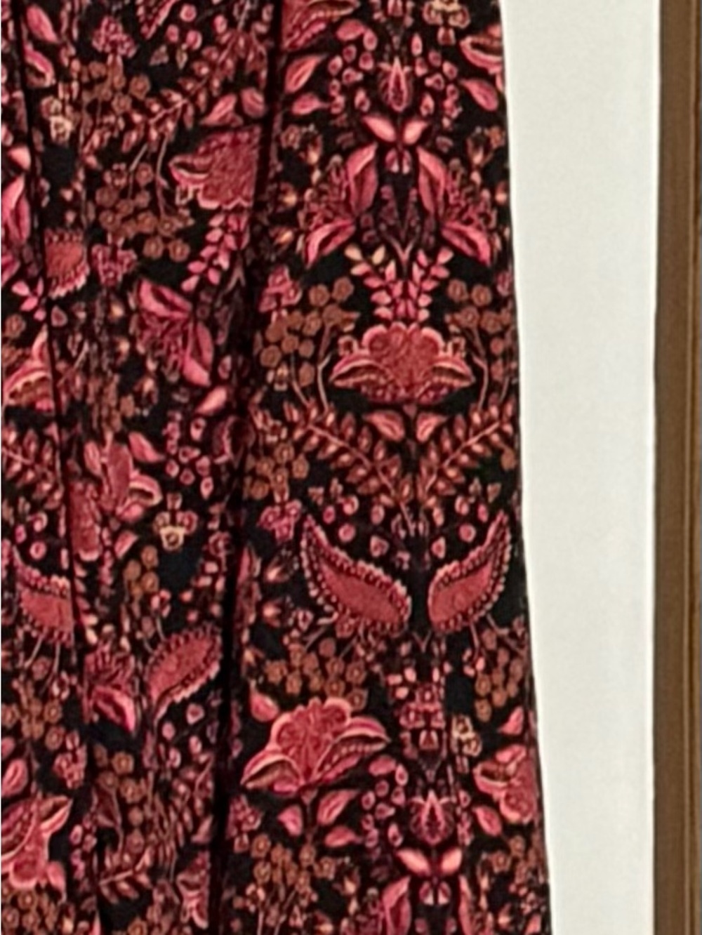 Torrid Floral Pattern Maxi Dress in Burgundy and Black - Picture 4 of 4